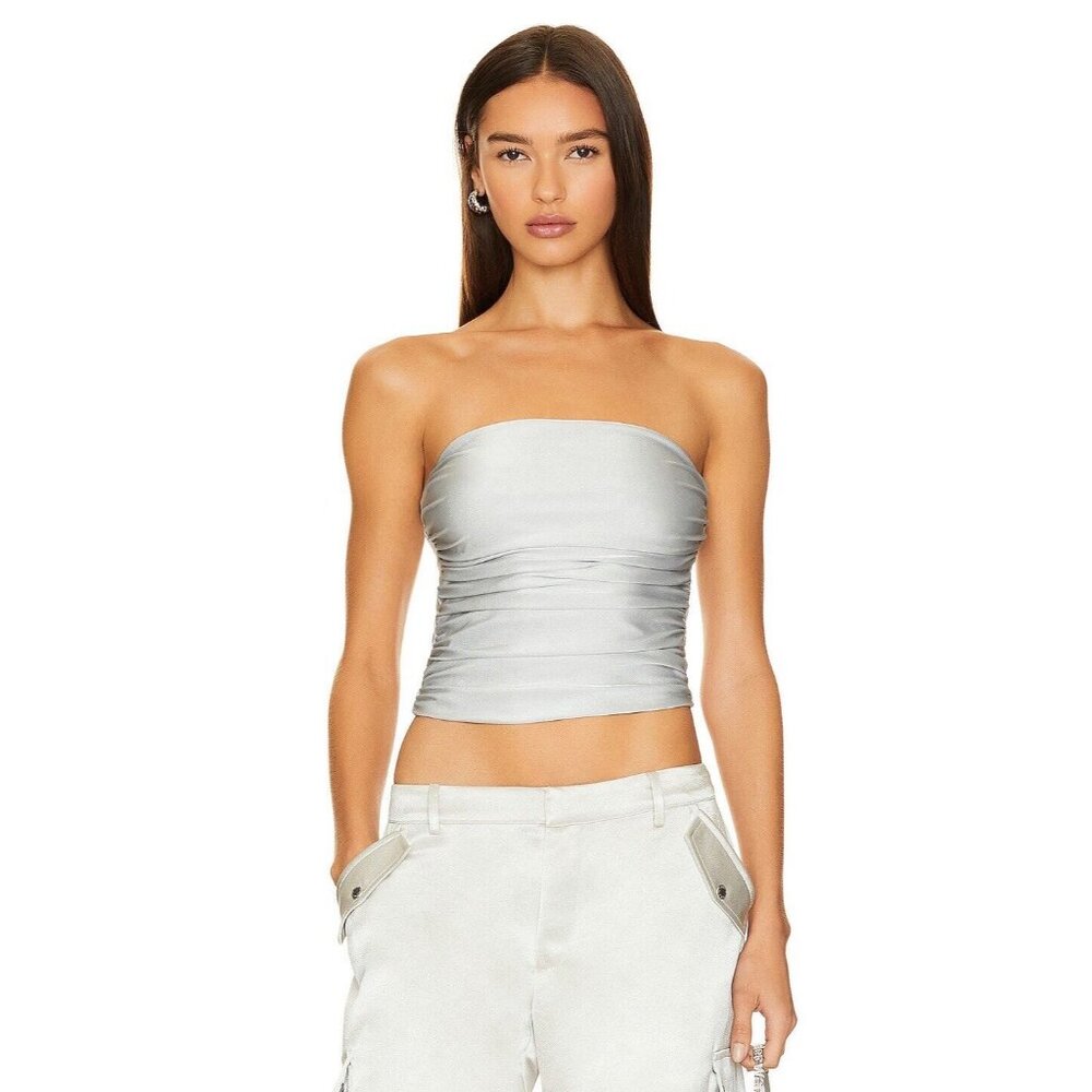 SER.O.YA Debbi Strapless Top Silver